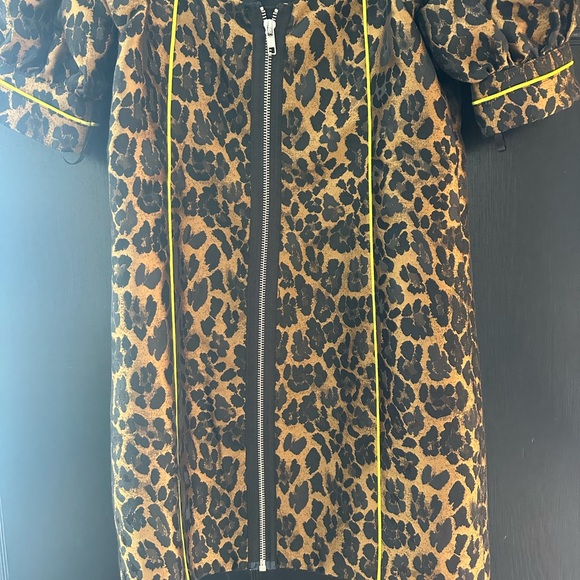 For Love And Lemons Brown Black Puff Sleeve Mini Dress - Picture 6 of 7